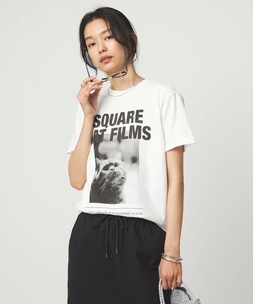 green label relaxing / グリーンレーベル リラクシング カットソー | 【別注】＜SQUARE CATFILMS＞フォトプリント Tシャツ（その他1）