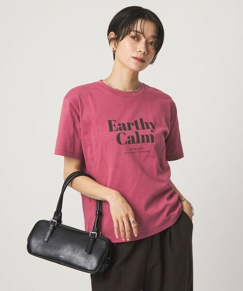 green label relaxing / グリーンレーベル リラクシング カットソー | ロゴ ショートスリーブ Tシャツ（PINK）
