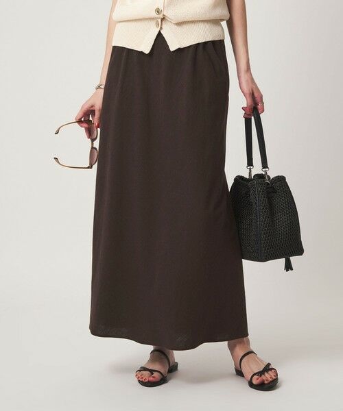 green label relaxing / グリーンレーベル リラクシング ロング・マキシ丈スカート | BREEZE LINEN ブリーズリネン ナロー スカート | 詳細1