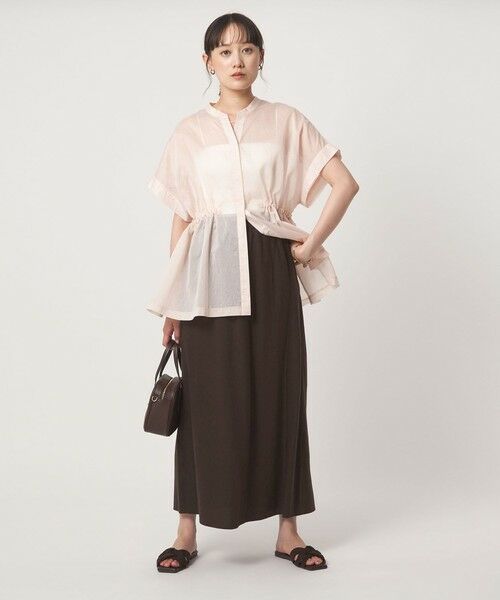 green label relaxing / グリーンレーベル リラクシング ロング・マキシ丈スカート | BREEZE LINEN ブリーズリネン ナロー スカート | 詳細10