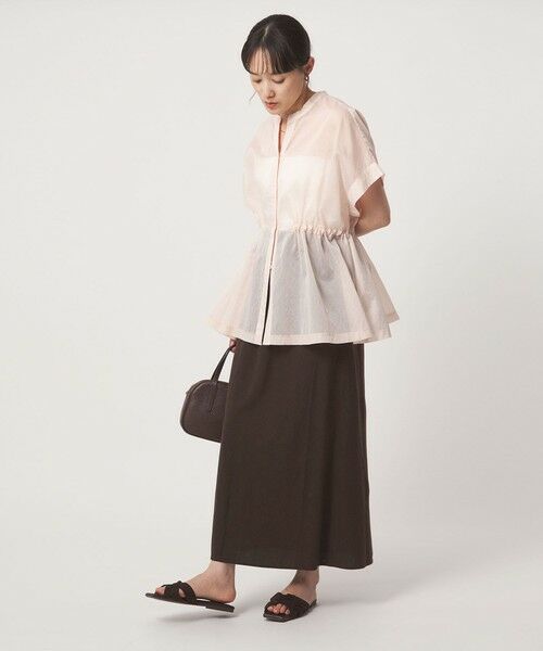 green label relaxing / グリーンレーベル リラクシング ロング・マキシ丈スカート | BREEZE LINEN ブリーズリネン ナロー スカート | 詳細11