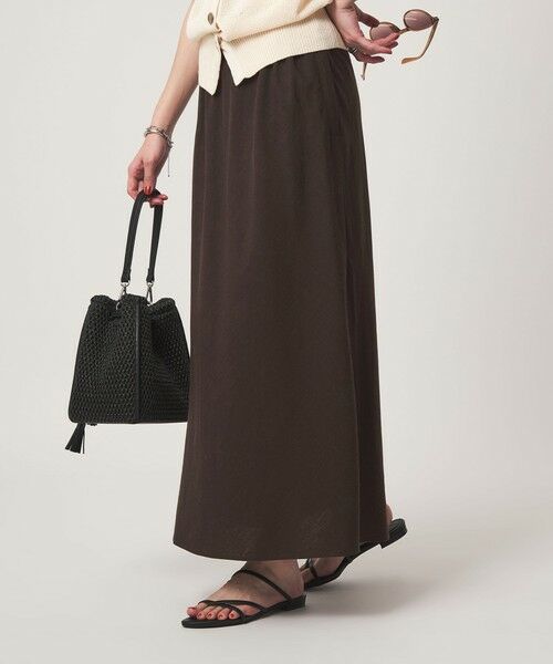 green label relaxing / グリーンレーベル リラクシング ロング・マキシ丈スカート | BREEZE LINEN ブリーズリネン ナロー スカート | 詳細3
