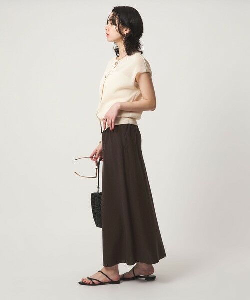 green label relaxing / グリーンレーベル リラクシング ロング・マキシ丈スカート | BREEZE LINEN ブリーズリネン ナロー スカート | 詳細6