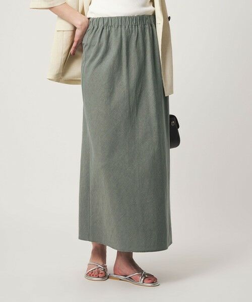 green label relaxing / グリーンレーベル リラクシング ロング・マキシ丈スカート | BREEZE LINEN ブリーズリネン ナロー スカート | 詳細18