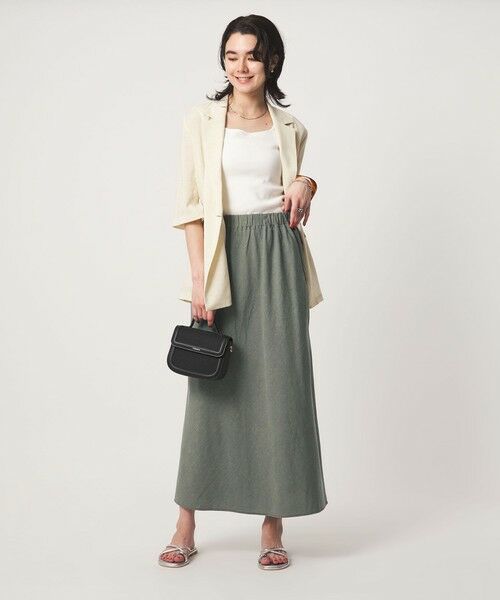 green label relaxing / グリーンレーベル リラクシング ロング・マキシ丈スカート | BREEZE LINEN ブリーズリネン ナロー スカート | 詳細19
