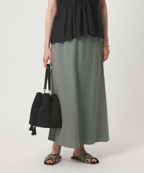 green label relaxing / グリーンレーベル リラクシング ロング・マキシ丈スカート | BREEZE LINEN ブリーズリネン ナロー スカート | 詳細21