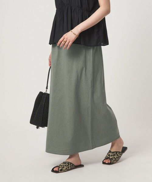 green label relaxing / グリーンレーベル リラクシング ロング・マキシ丈スカート | BREEZE LINEN ブリーズリネン ナロー スカート | 詳細22