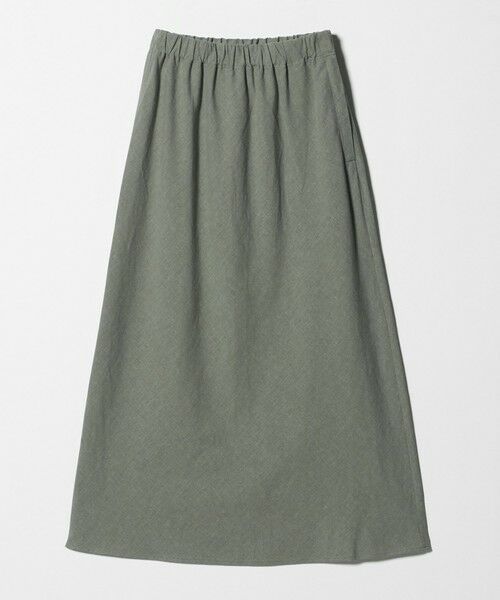 green label relaxing / グリーンレーベル リラクシング ロング・マキシ丈スカート | BREEZE LINEN ブリーズリネン ナロー スカート（OLIVE）
