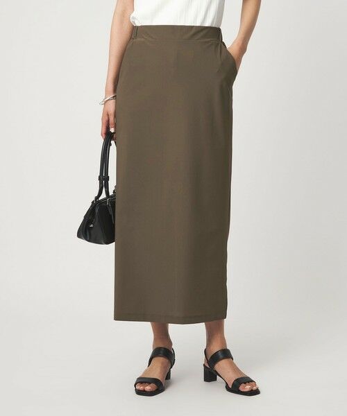 green label relaxing / グリーンレーベル リラクシング ロング・マキシ丈スカート | カット タイトスカート（OLIVE）