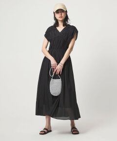 green label relaxing / グリーンレーベル リラクシング ロング・マキシ丈ワンピース | ティアード ギャザー ワンピース