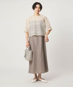 green label relaxing / グリーンレーベル リラクシング ロング・マキシ丈ワンピース | レースブラウス×キャミソールワンピース セット