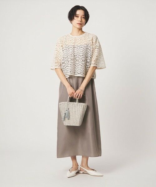 green label relaxing / グリーンレーベル リラクシング ロング・マキシ丈ワンピース | レースブラウス×キャミソールワンピース セット | 詳細2
