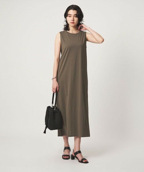 green label relaxing / グリーンレーベル リラクシング ロング・マキシ丈ワンピース | チュール プルオーバー×ノースリーブ ワンピース セット 吸水速乾 | 詳細10
