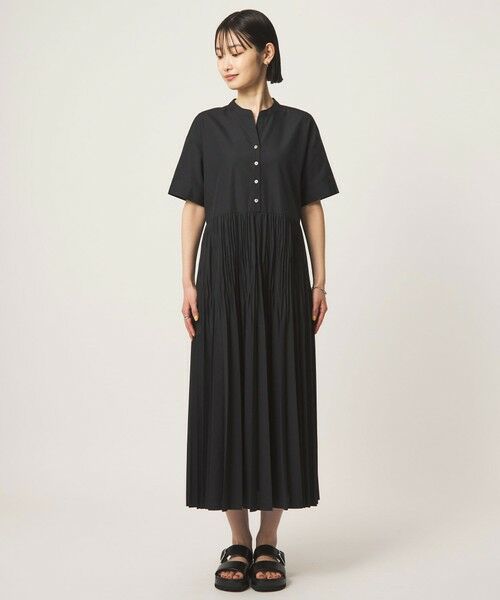 green label relaxing / グリーンレーベル リラクシング ロング・マキシ丈ワンピース | ［size SHORT/TALLあり］ワッシャー プリーツ ショートスリーブ ワンピース | 詳細7