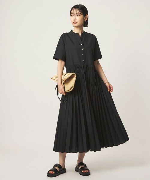 green label relaxing / グリーンレーベル リラクシング ロング・マキシ丈ワンピース | ［size SHORT/TALLあり］ワッシャー プリーツ ショートスリーブ ワンピース | 詳細5
