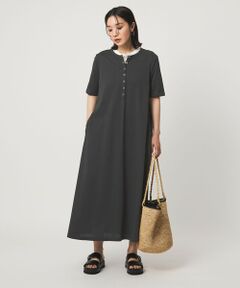green label relaxing / グリーンレーベル リラクシング ロング・マキシ丈ワンピース | 【WEB限定】＜at ease＞ヘンリーネック カットソー ワンピース