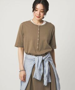 green label relaxing / グリーンレーベル リラクシング ロング・マキシ丈ワンピース | 【WEB限定】＜at ease＞ヘンリーネック カットソー ワンピース