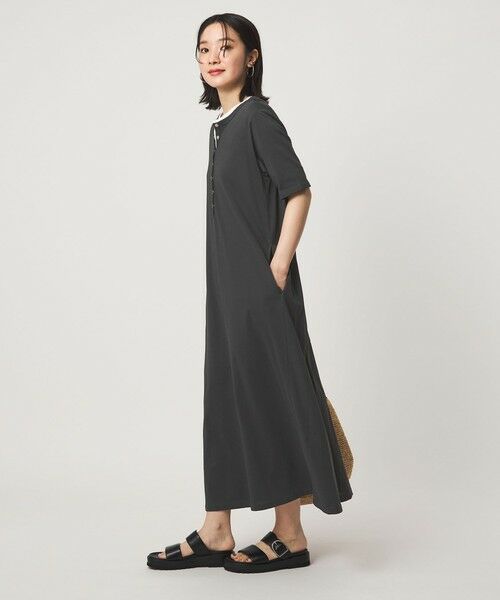 green label relaxing / グリーンレーベル リラクシング ロング・マキシ丈ワンピース | 【WEB限定】＜at ease＞ヘンリーネック カットソー ワンピース | 詳細4