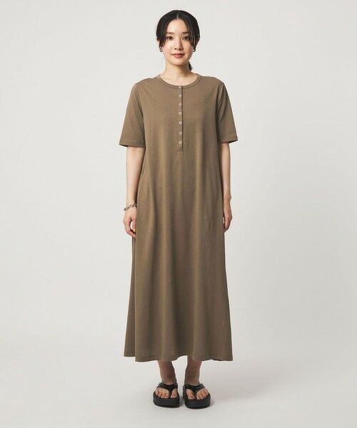 green label relaxing / グリーンレーベル リラクシング ロング・マキシ丈ワンピース | 【WEB限定】＜at ease＞ヘンリーネック カットソー ワンピース | 詳細20