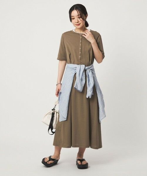 green label relaxing / グリーンレーベル リラクシング ロング・マキシ丈ワンピース | 【WEB限定】＜at ease＞ヘンリーネック カットソー ワンピース | 詳細14