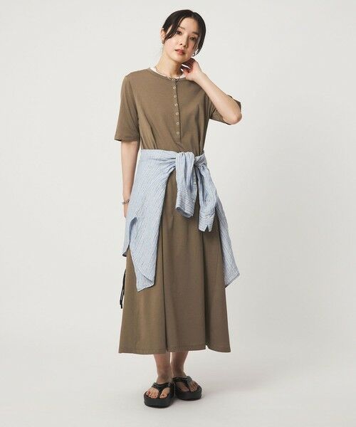 green label relaxing / グリーンレーベル リラクシング ロング・マキシ丈ワンピース | 【WEB限定】＜at ease＞ヘンリーネック カットソー ワンピース | 詳細15