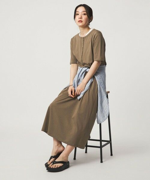 green label relaxing / グリーンレーベル リラクシング ロング・マキシ丈ワンピース | 【WEB限定】＜at ease＞ヘンリーネック カットソー ワンピース | 詳細17