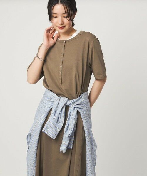 green label relaxing / グリーンレーベル リラクシング ロング・マキシ丈ワンピース | 【WEB限定】＜at ease＞ヘンリーネック カットソー ワンピース | 詳細19