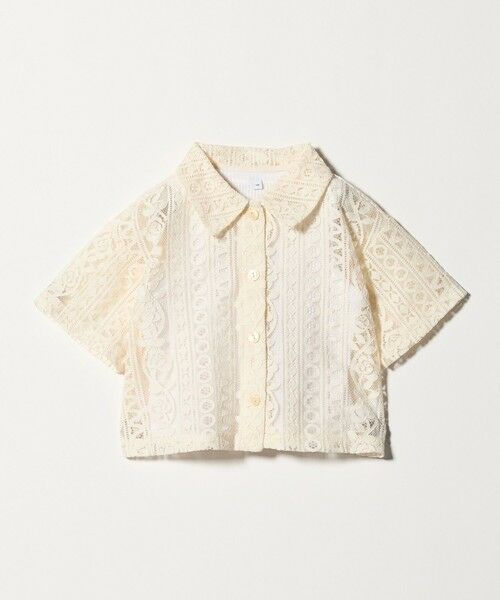 green label relaxing / グリーンレーベル リラクシング シャツ・ブラウス | レース シャツ タンクトップセット / キッズ 100cm-130cm(OFF WHITE)