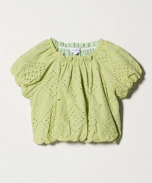 green label relaxing / グリーンレーベル リラクシング シャツ・ブラウス | デザイン レース ブラウス / キッズ 100cm-130cm(LIME)