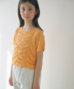 green label relaxing / グリーンレーベル リラクシング カットソー | 【WEB限定】シャーリング Tシャツ / キッズ 100cm-160cm