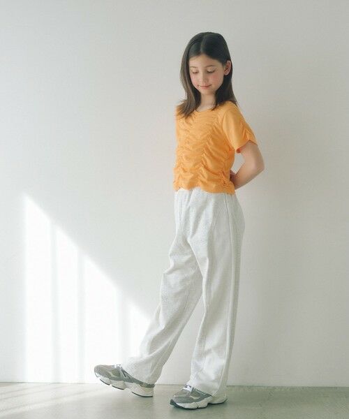 green label relaxing / グリーンレーベル リラクシング カットソー | 【WEB限定】シャーリング Tシャツ / キッズ 100cm-160cm | 詳細2