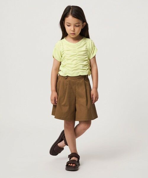 green label relaxing / グリーンレーベル リラクシング カットソー | 【WEB限定】シャーリング Tシャツ / キッズ 100cm-160cm | 詳細6