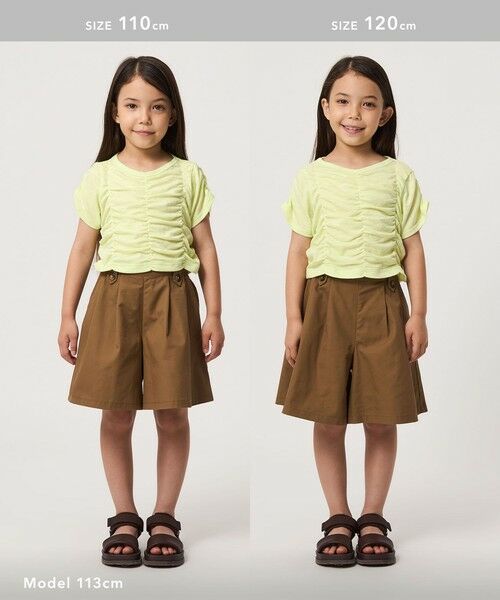 green label relaxing / グリーンレーベル リラクシング カットソー | 【WEB限定】シャーリング Tシャツ / キッズ 100cm-160cm | 詳細7