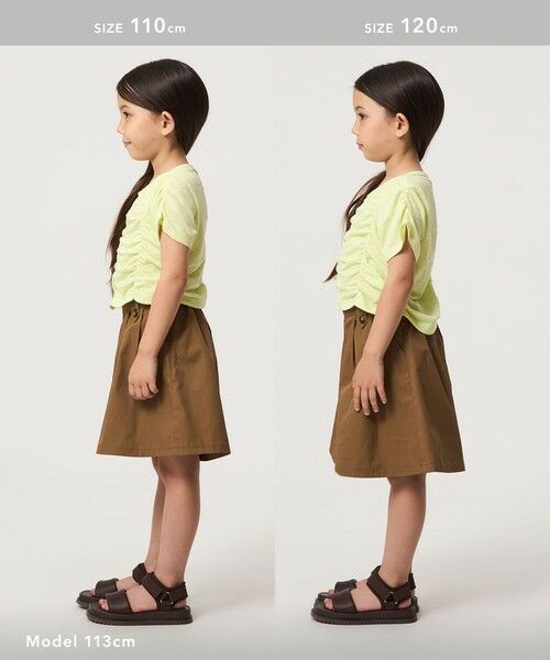 green label relaxing / グリーンレーベル リラクシング カットソー | 【WEB限定】シャーリング Tシャツ / キッズ 100cm-160cm | 詳細8