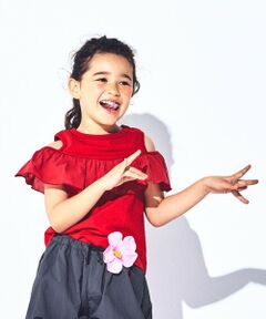 green label relaxing / グリーンレーベル リラクシング カットソー | 【スタメンシリーズ】ショルダー ホール Tシャツ / キッズ 100cm-160cm