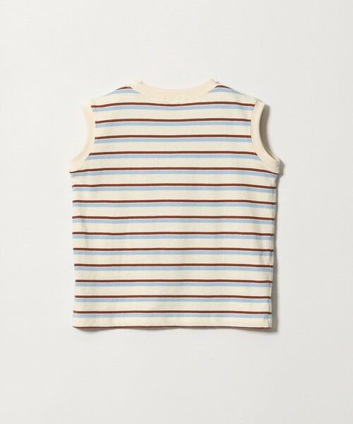 green label relaxing / グリーンレーベル リラクシング カットソー | 【スタメンシリーズ】ボーダー ノースリーブ Tシャツ / キッズ 100cm-160cm | 詳細1