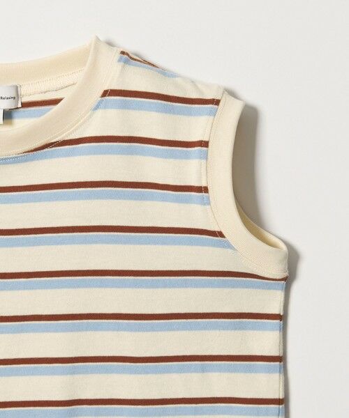 green label relaxing / グリーンレーベル リラクシング カットソー | 【スタメンシリーズ】ボーダー ノースリーブ Tシャツ / キッズ 100cm-160cm | 詳細3