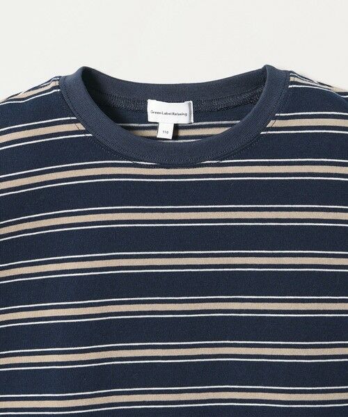 green label relaxing / グリーンレーベル リラクシング カットソー | 【スタメンシリーズ】ボーダー ノースリーブ Tシャツ / キッズ 100cm-160cm | 詳細13