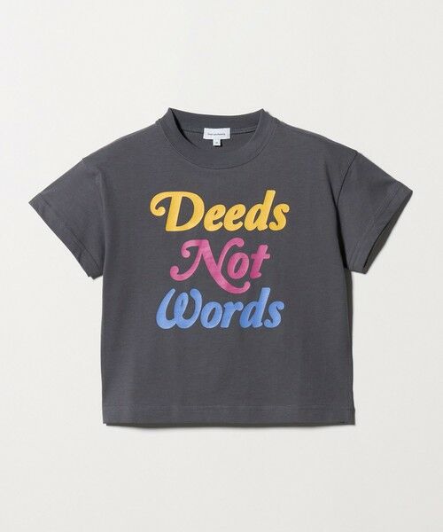 green label relaxing / グリーンレーベル リラクシング カットソー | カラフル プリント Tシャツ / キッズ100cm-160cm(DK.GRAY)