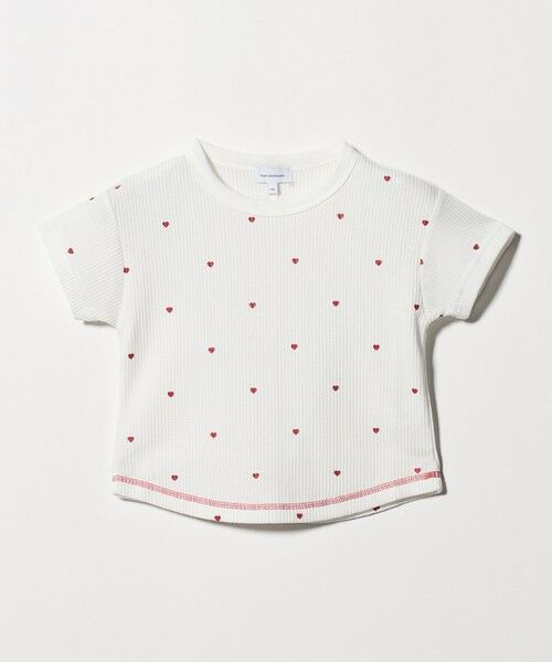 green label relaxing / グリーンレーベル リラクシング カットソー | ハート柄 ドライ ワッフル Tシャツ / キッズ 110cm-160cm | 詳細2