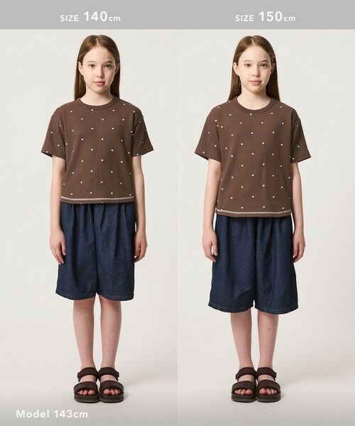 green label relaxing / グリーンレーベル リラクシング カットソー | ハート柄 ドライ ワッフル Tシャツ / キッズ 110cm-160cm | 詳細13
