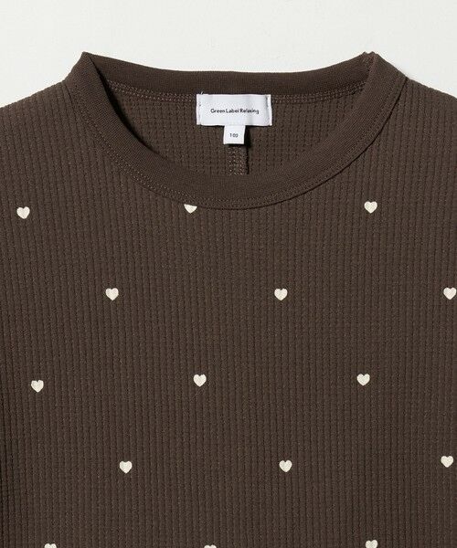 green label relaxing / グリーンレーベル リラクシング カットソー | ハート柄 ドライ ワッフル Tシャツ / キッズ 110cm-160cm | 詳細8