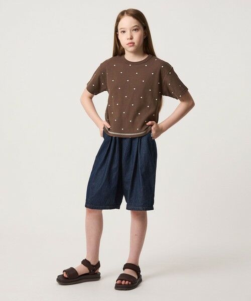 green label relaxing / グリーンレーベル リラクシング カットソー | ハート柄 ドライ ワッフル Tシャツ / キッズ 110cm-160cm | 詳細12