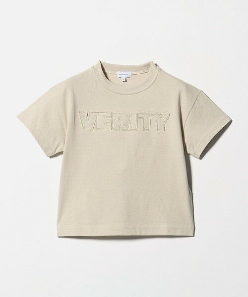 green label relaxing / グリーンレーベル リラクシング カットソー | ロゴ アップリケ Tシャツ / キッズ 100cm-130cm(BEIGE)
