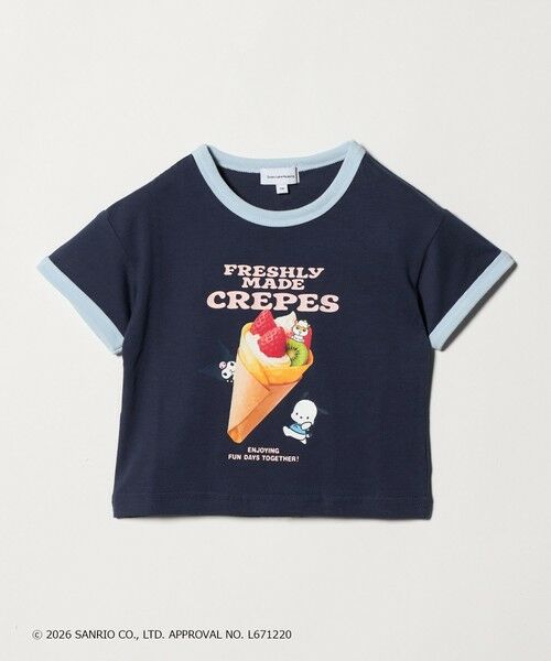 green label relaxing / グリーンレーベル リラクシング カットソー | 【別注】<Sanrio>グラフィック Tシャツ / キッズ 100cm-130cm(NAVY)