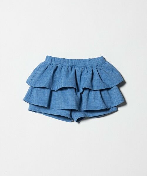 green label relaxing / グリーンレーベル リラクシング ショート・ハーフ・半端丈パンツ | リネンライク フリル キュロット / キッズ 100cm-130cm | 詳細12
