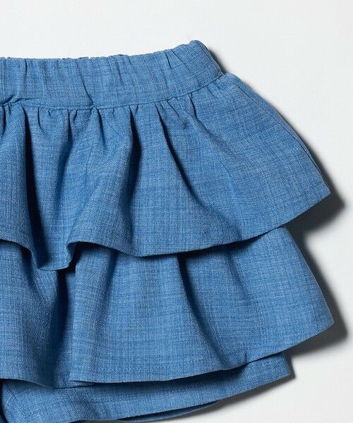 green label relaxing / グリーンレーベル リラクシング ショート・ハーフ・半端丈パンツ | リネンライク フリル キュロット / キッズ 100cm-130cm | 詳細13