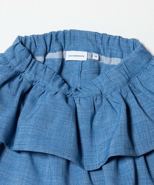green label relaxing / グリーンレーベル リラクシング ショート・ハーフ・半端丈パンツ | リネンライク フリル キュロット / キッズ 100cm-130cm | 詳細14