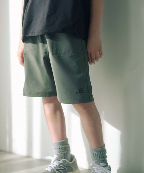 green label relaxing / グリーンレーベル リラクシング ショート・ハーフ・半端丈パンツ | アクティブ ショーツ / キッズ 100cm-160cm(OLIVE)