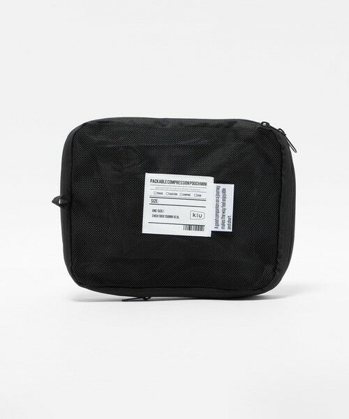 green label relaxing / グリーンレーベル リラクシング リュック・バックパック | 【WEB限定】＜KiU＞ パッカブルコンプレッションポーチミニ（8.5L）/ キッズ（BLACK）